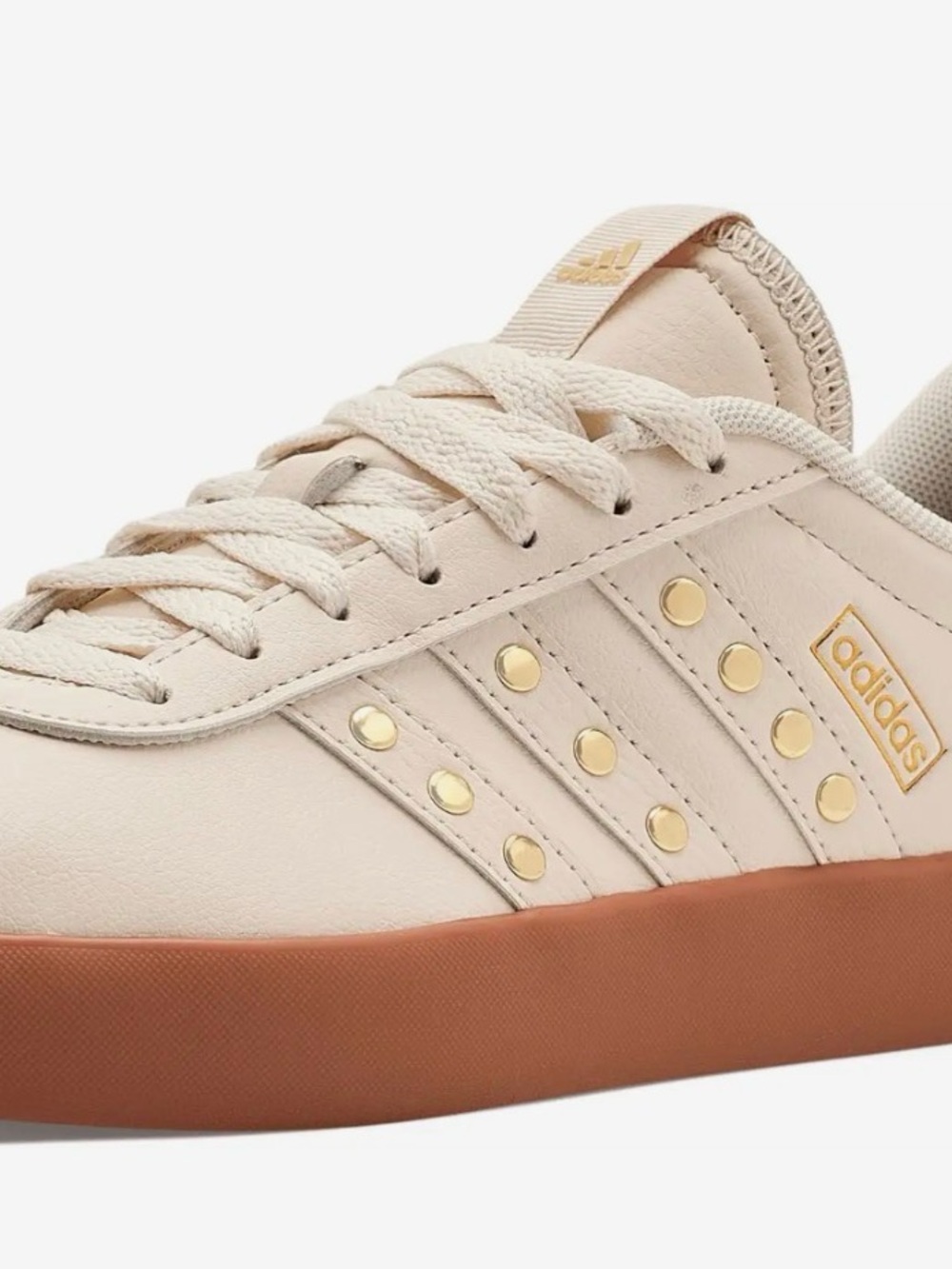 Adidas VL Court Sneakers Wonder White Gold Gum Sole Size 7 NWOT - Picture 3 of 14